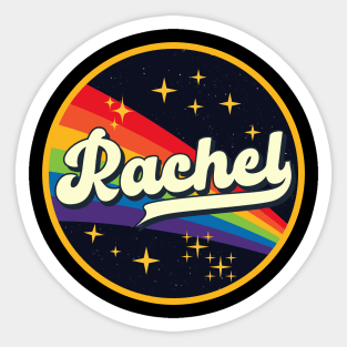 Rachel // Rainbow In Space Vintage Style Sticker